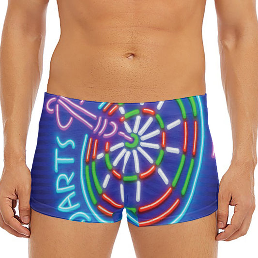 Darts Bar Sign Print Men's Short Boxer Briefs