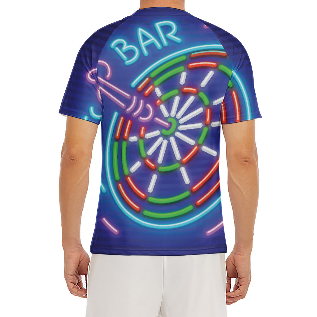 Darts Bar Sign Print Men's Short Sleeve Rash Guard