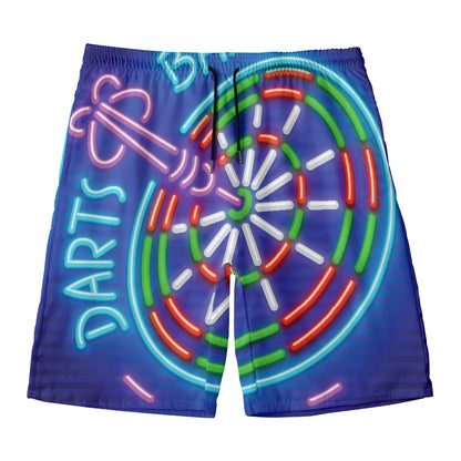 Darts Bar Sign Print Men's Swim Trunks