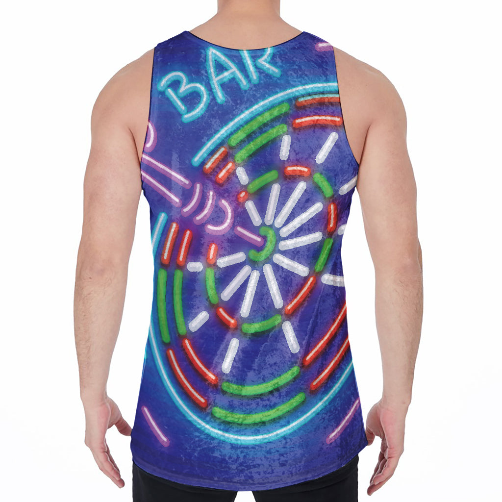 Darts Bar Sign Print Men's Velvet Tank Top