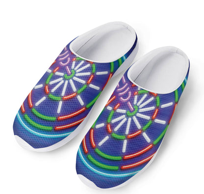Darts Bar Sign Print Mesh Casual Shoes
