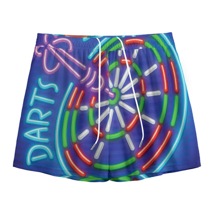 Darts Bar Sign Print Mesh Shorts