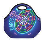 Darts Bar Sign Print Neoprene Lunch Bag
