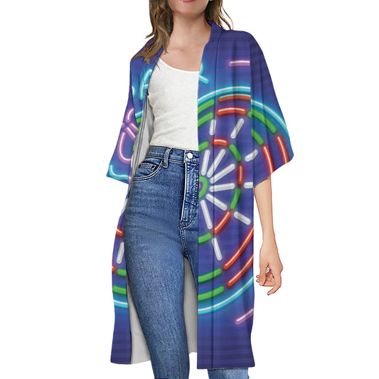 Darts Bar Sign Print Open Front Beach Cover Up