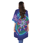 Darts Bar Sign Print Open Front Beach Cover Up