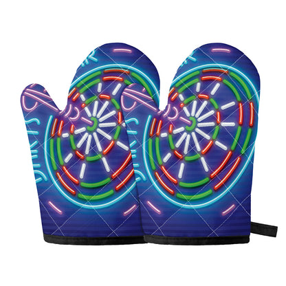Darts Bar Sign Print Oven Mitts