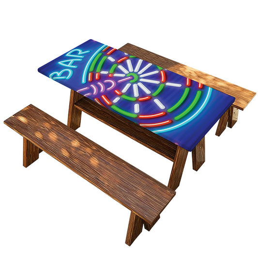 Darts Bar Sign Print Picnic Table Cover