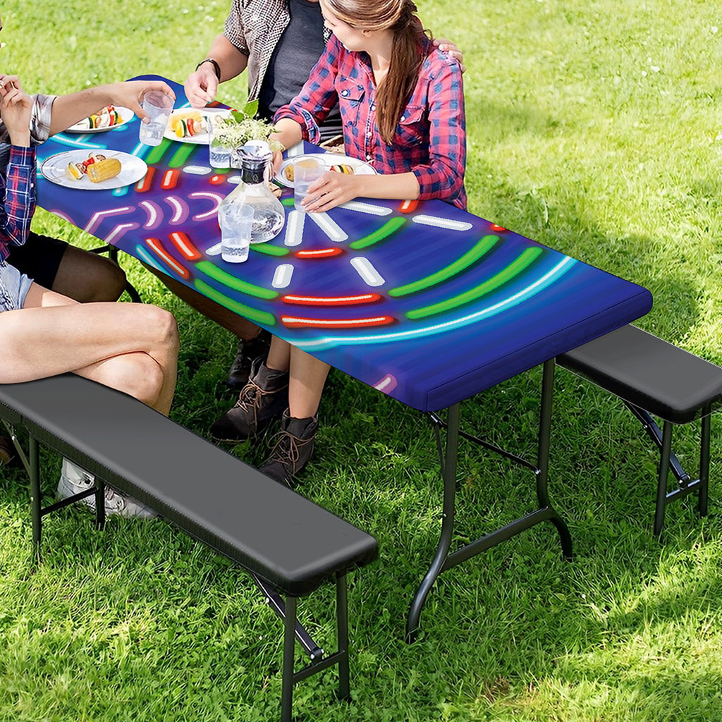 Darts Bar Sign Print Picnic Table Cover