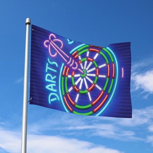 Darts Bar Sign Print Polyester Flag