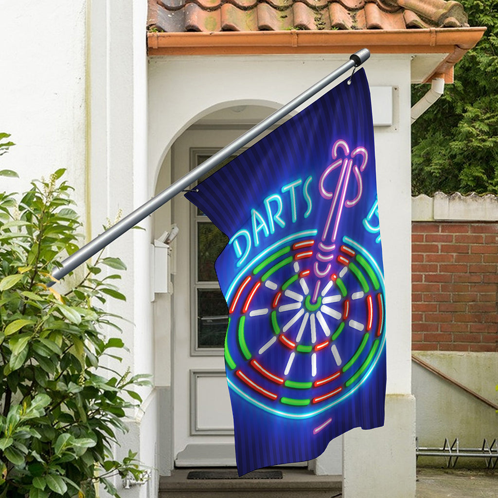 Darts Bar Sign Print Polyester Flag