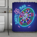 Darts Bar Sign Print Polyester Shower Curtain