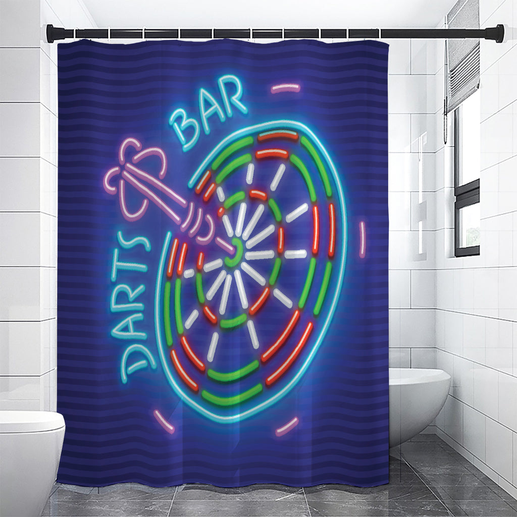 Darts Bar Sign Print Premium Shower Curtain