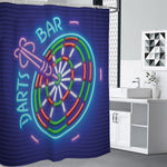 Darts Bar Sign Print Premium Shower Curtain