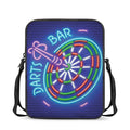 Darts Bar Sign Print Rectangular Crossbody Bag
