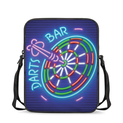 Darts Bar Sign Print Rectangular Crossbody Bag