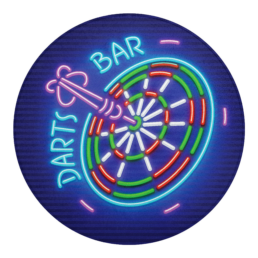 Darts Bar Sign Print Round Blanket