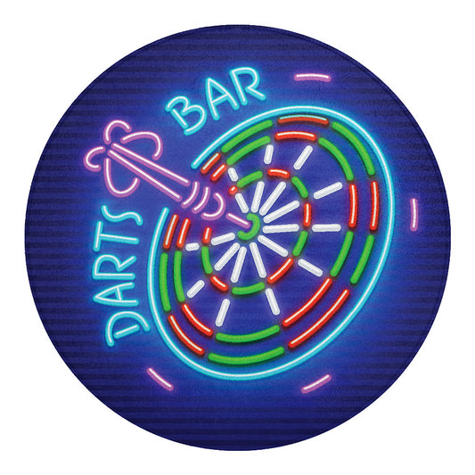 Darts Bar Sign Print Round Blanket