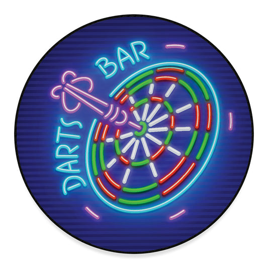 Darts Bar Sign Print Round Floor Mat