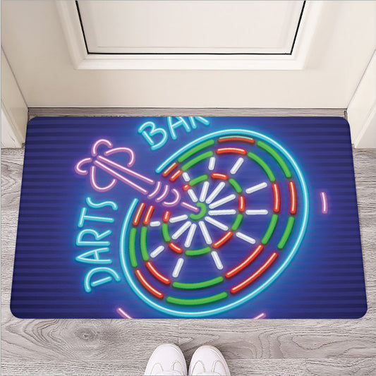 Darts Bar Sign Print Rubber Doormat