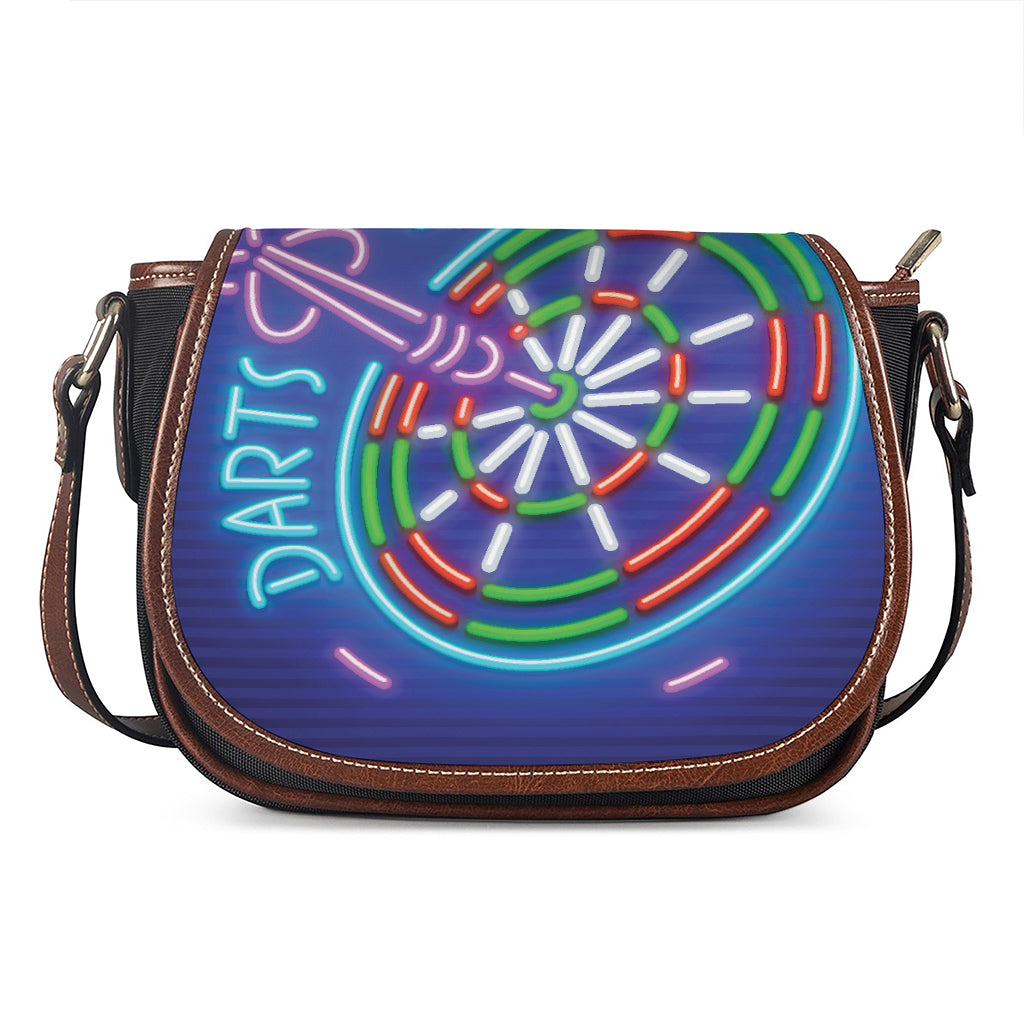 Darts Bar Sign Print Saddle Bag