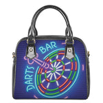 Darts Bar Sign Print Shoulder Handbag