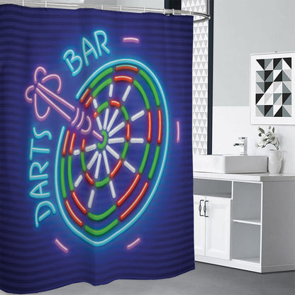 Darts Bar Sign Print Shower Curtain