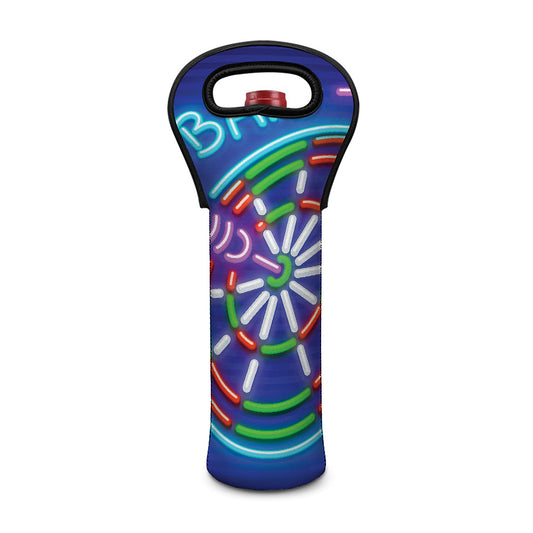 Darts Bar Sign Print Single Neoprene Wine Tote