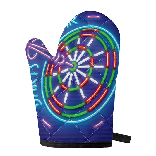 Darts Bar Sign Print Single Oven Mitt