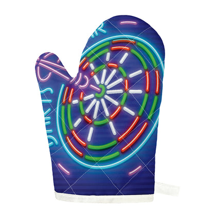 Darts Bar Sign Print Single Oven Mitt