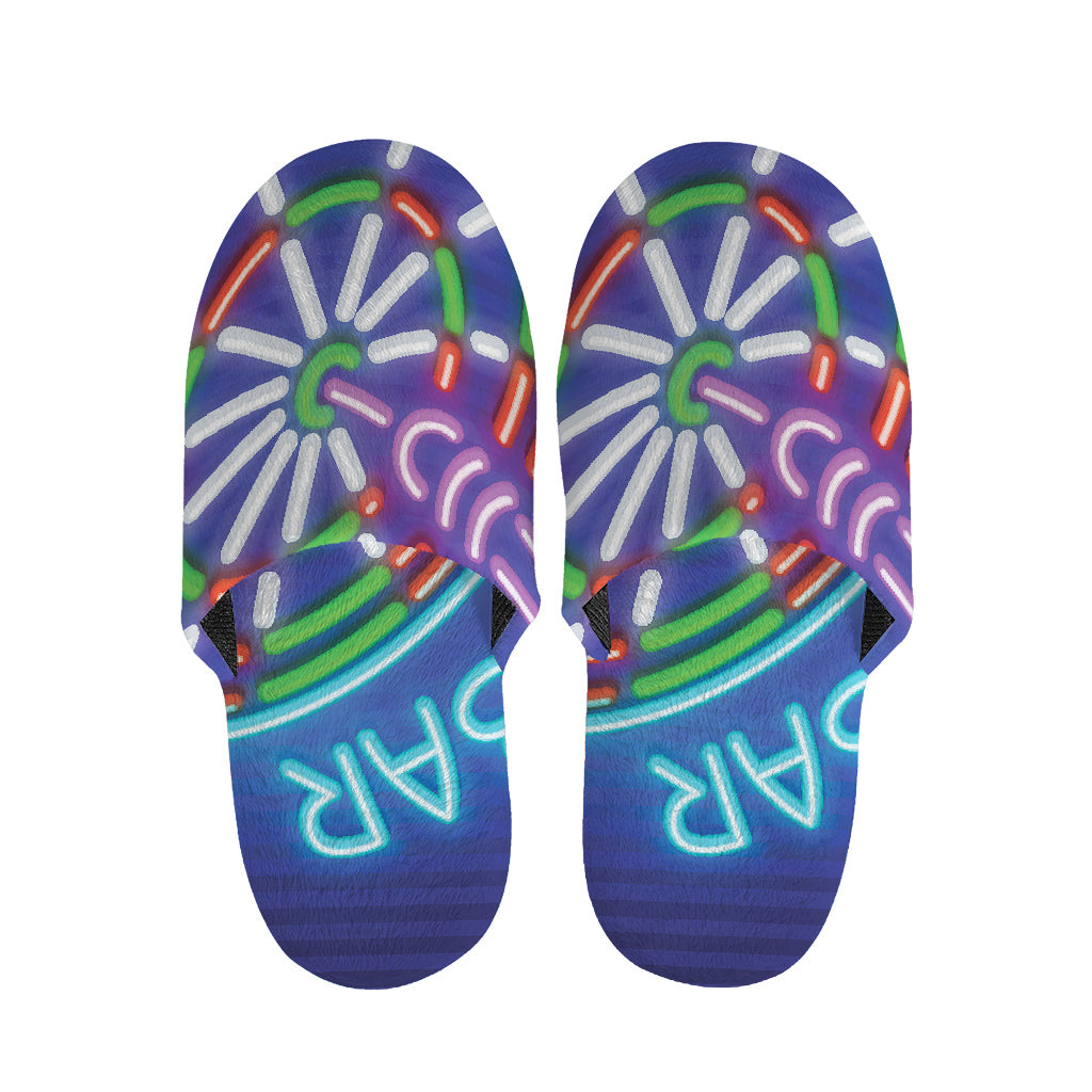 Darts Bar Sign Print Slippers