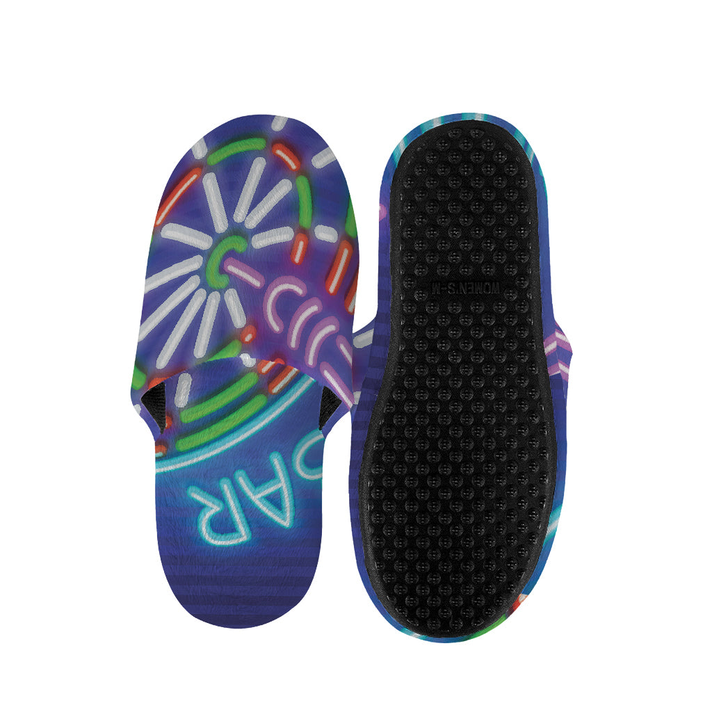 Darts Bar Sign Print Slippers
