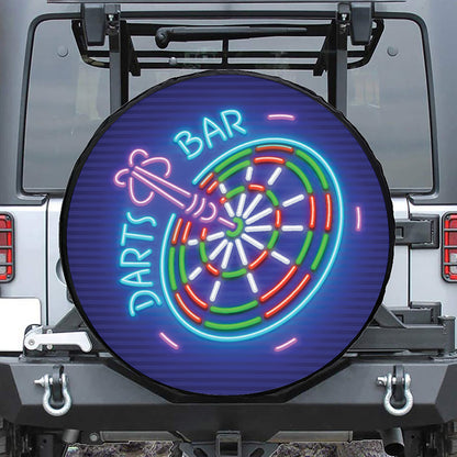 Darts Bar Sign Print Tire Cover