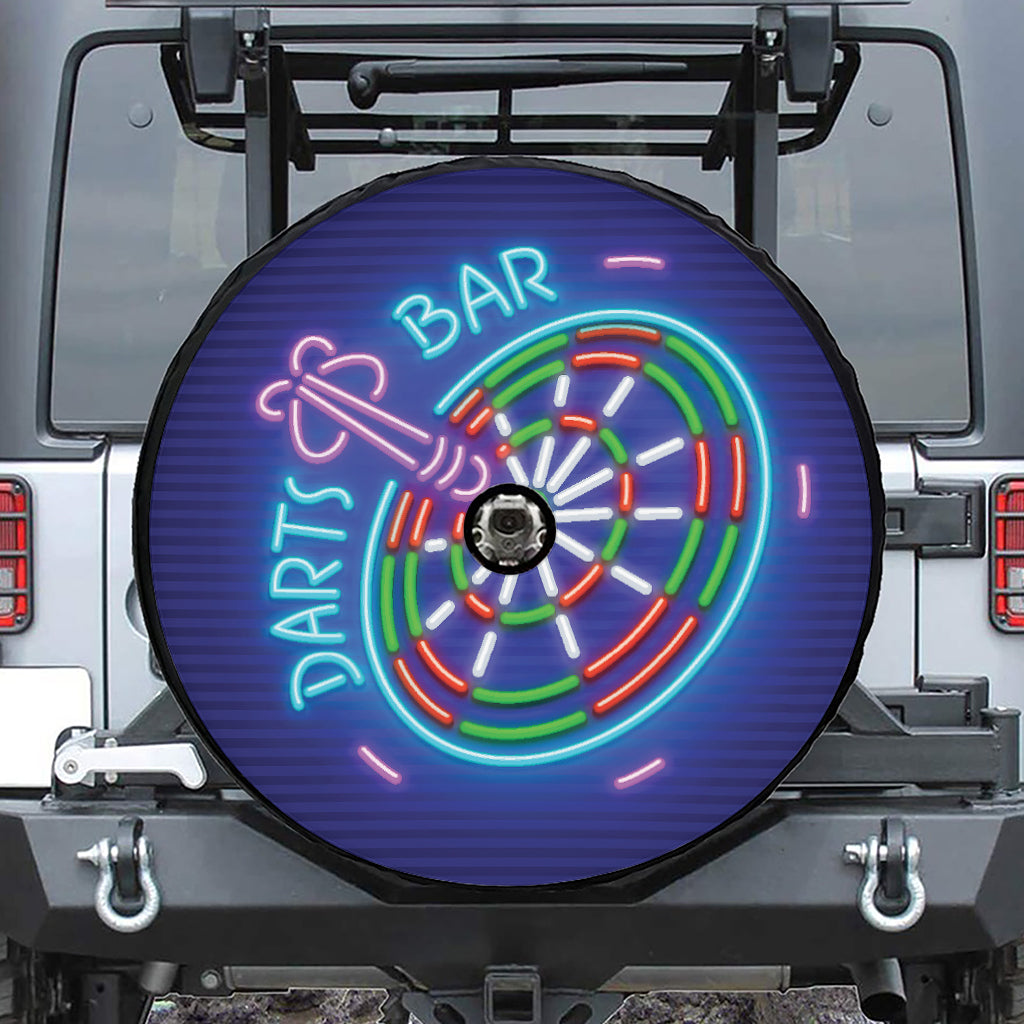 Darts Bar Sign Print Tire Cover With Camera Hole