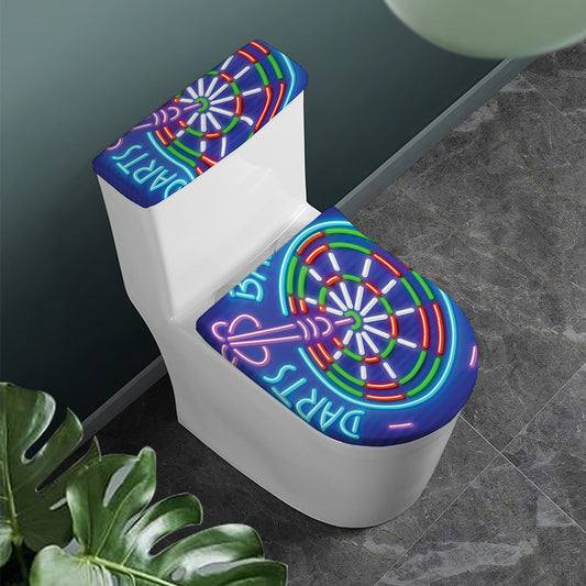Darts Bar Sign Print Toilet Lid And Tank Cover Set