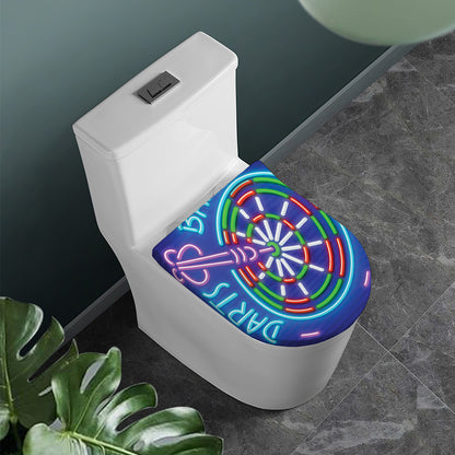 Darts Bar Sign Print Toilet Lid Cover