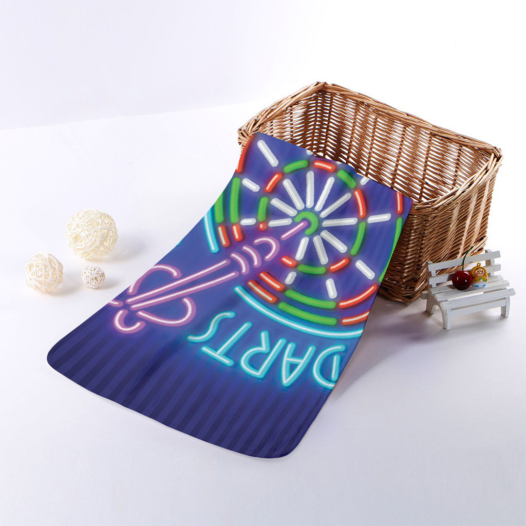 Darts Bar Sign Print Towel