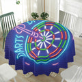 Darts Bar Sign Print Waterproof Round Tablecloth
