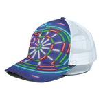 Darts Bar Sign Print White Mesh Trucker Cap