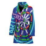 Darts Bar Sign Print Women's Bathrobe