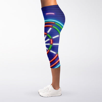 Darts Bar Sign Print Women's Capri Leggings