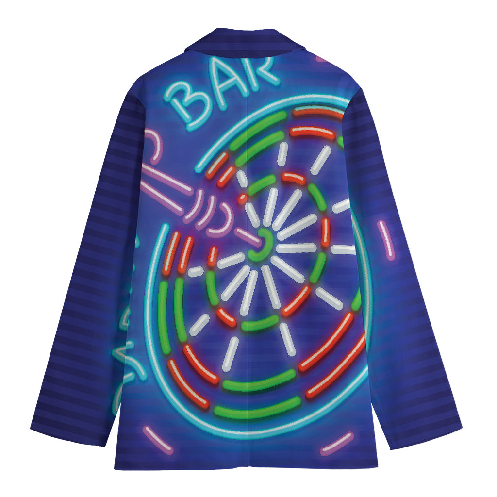 Darts Bar Sign Print Women's Cotton Blazer
