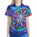 Darts Bar Sign Print Women's Polo Shirt