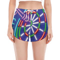 Darts Bar Sign Print Women's Split Running Shorts