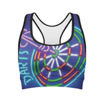 Darts Bar Sign Print Women's Sports Bra