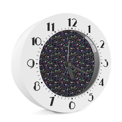 Day Of The Dead Calavera Cat Print Alarm Clock