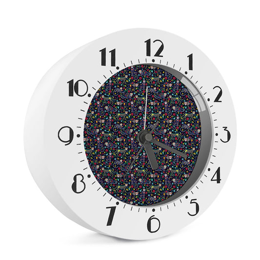 Day Of The Dead Calavera Cat Print Alarm Clock