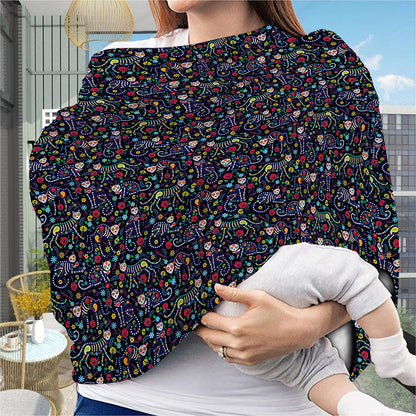 Day Of The Dead Calavera Cat Print Baby Seat Cover