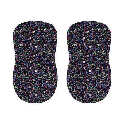 Day Of The Dead Calavera Cat Print Bar Stool Covers