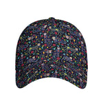 Day Of The Dead Calavera Cat Print Baseball Cap