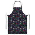 Day Of The Dead Calavera Cat Print Bib Apron With Pocket